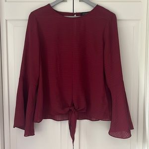1. State blouse in burgundy